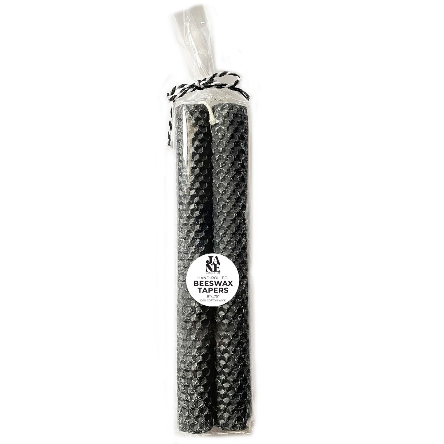 beeswax taper set of 2 oynx