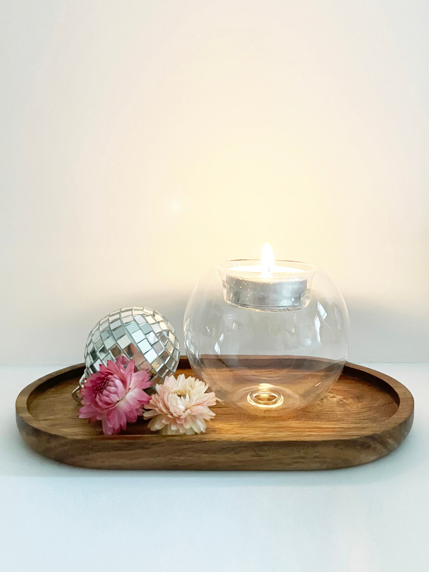 glass tea light bubble