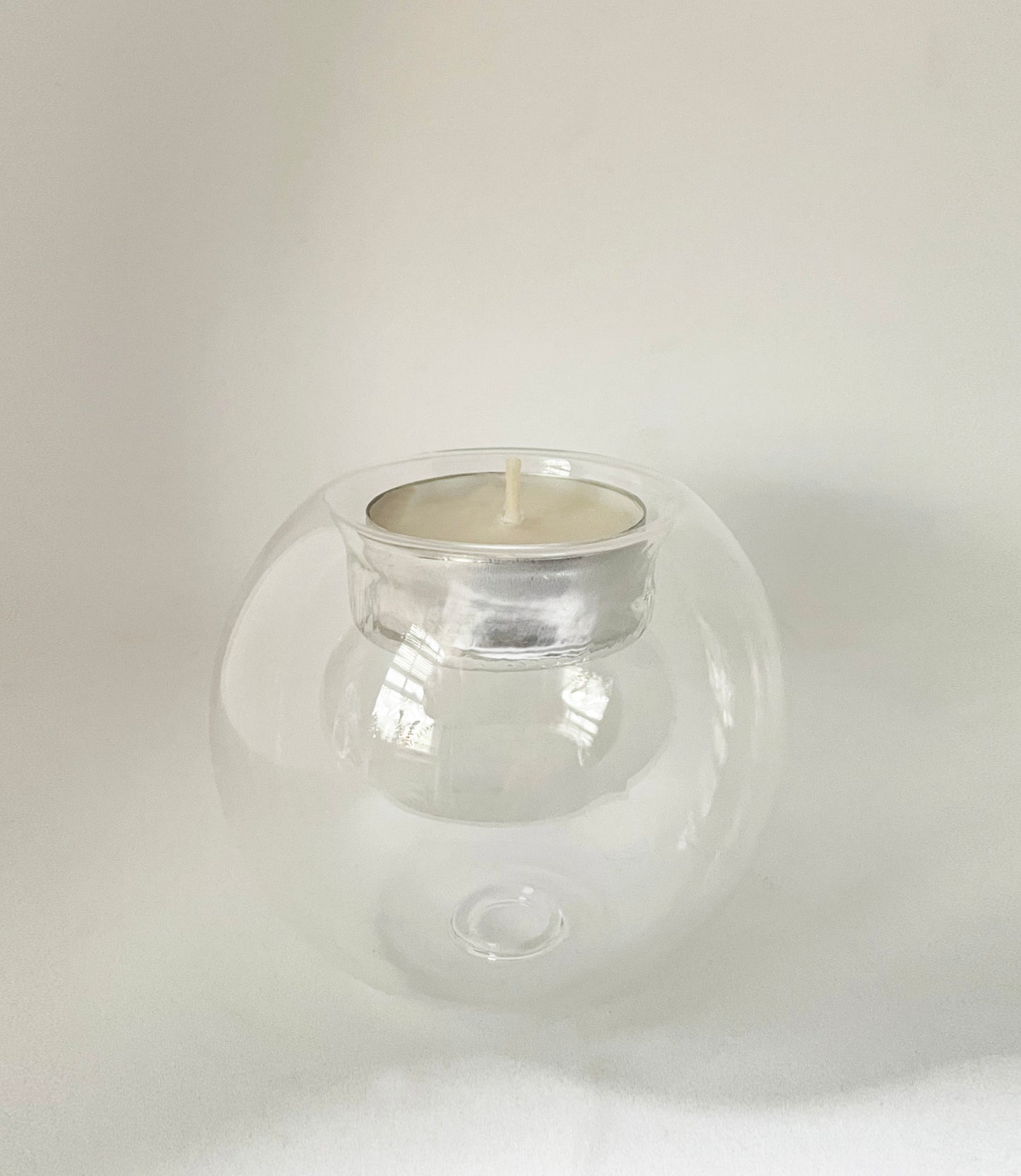 glass tea light bubble