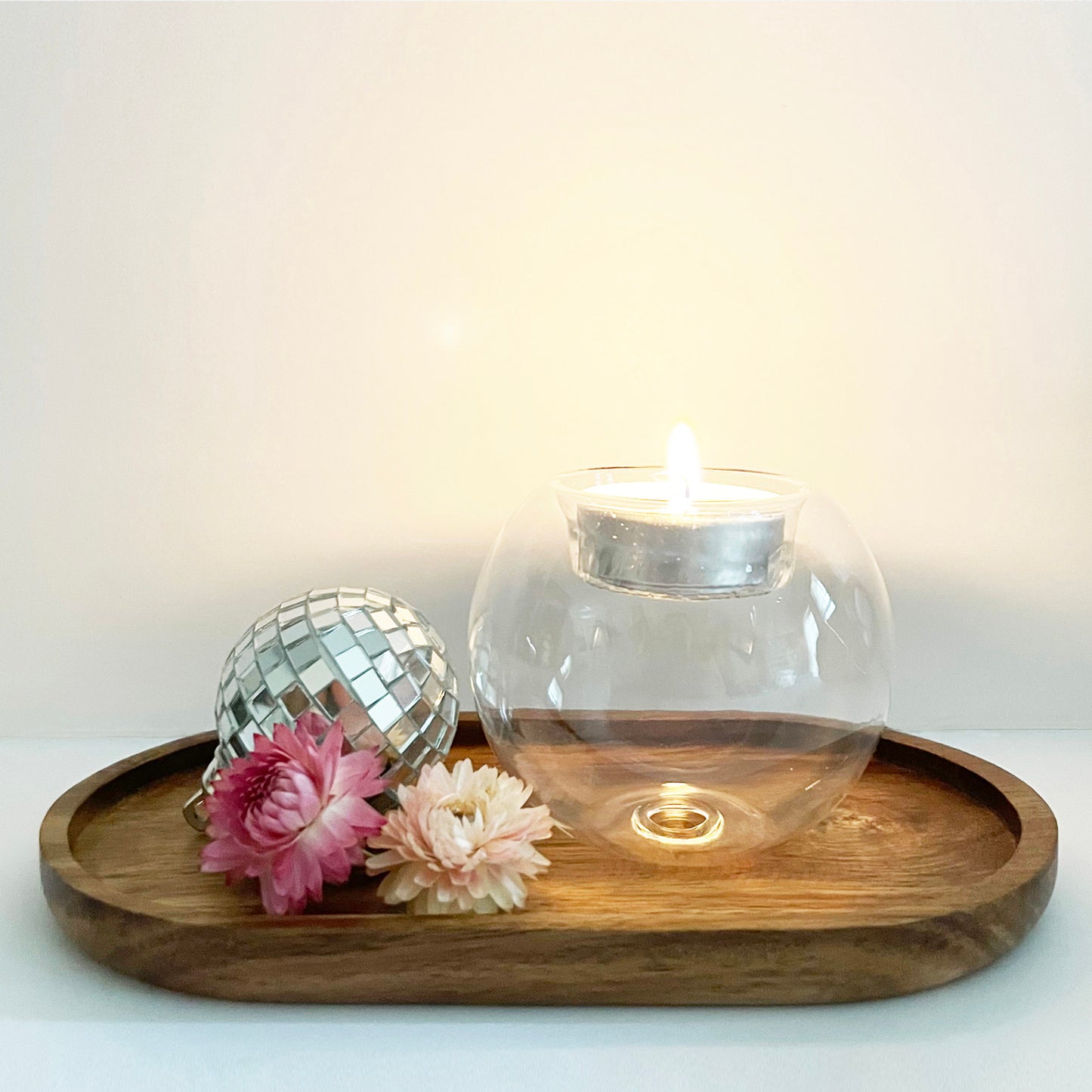 glass tea light bubble
